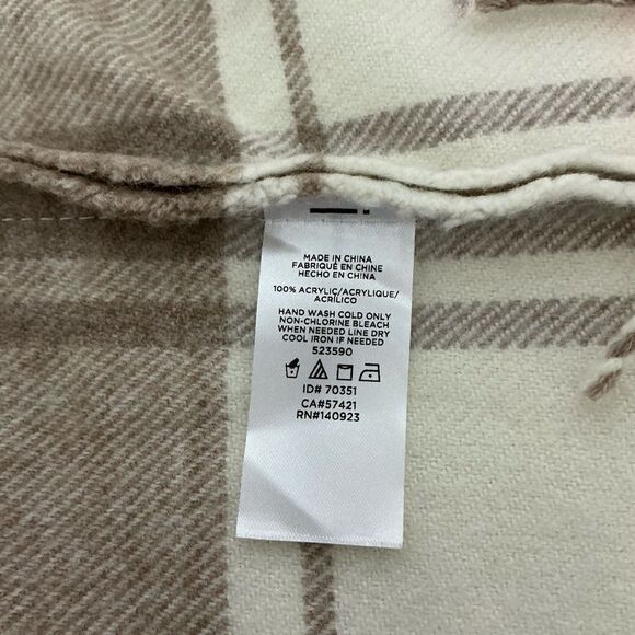 Ann Taylor Loft Womens XS/S Oversized Beige Tan Fringe Poncho Sweater - Picture 6 of 6